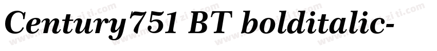 Century751 BT bolditalic字体转换